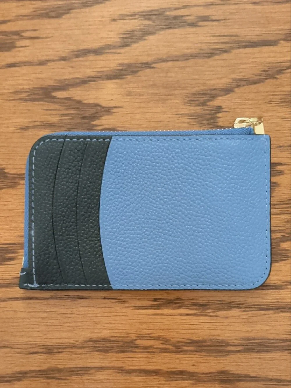 Kate Spade Two-Tone Card Case with Gold Hardware + Keyring